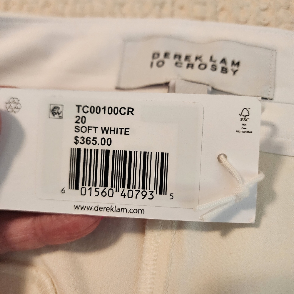 Derek Lam IO Crosby Cream Flare Pants $365 Old Money Quiet Luxury Sz 20 NWT - Picture 12 of 15